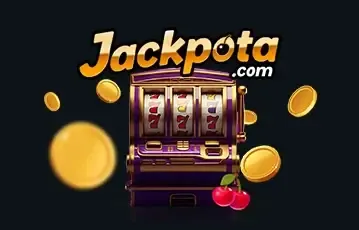 Jackpota.com logo, with a slot machine and coins.