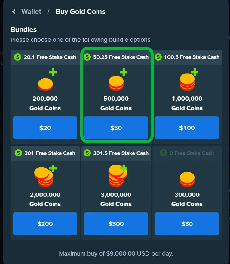 stake.us gold coin bundle