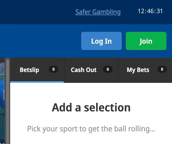 Betfred landing page