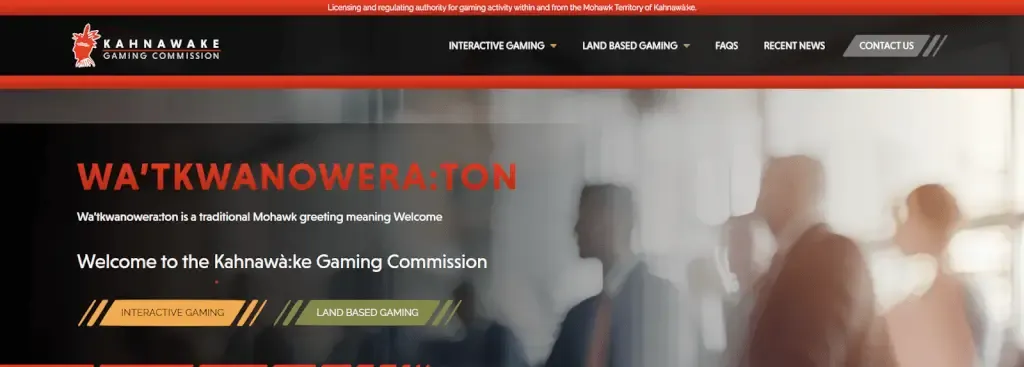 Kahnawake Gaming Commission website