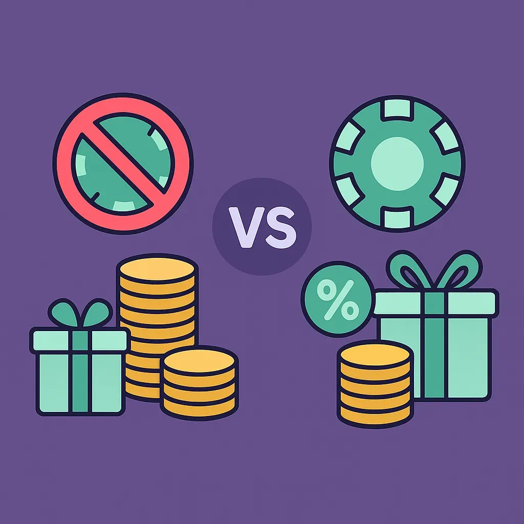 No deposit bonuses vs. other bonus types
