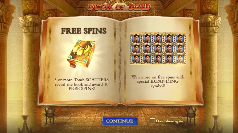 Book of Dead slot game visual