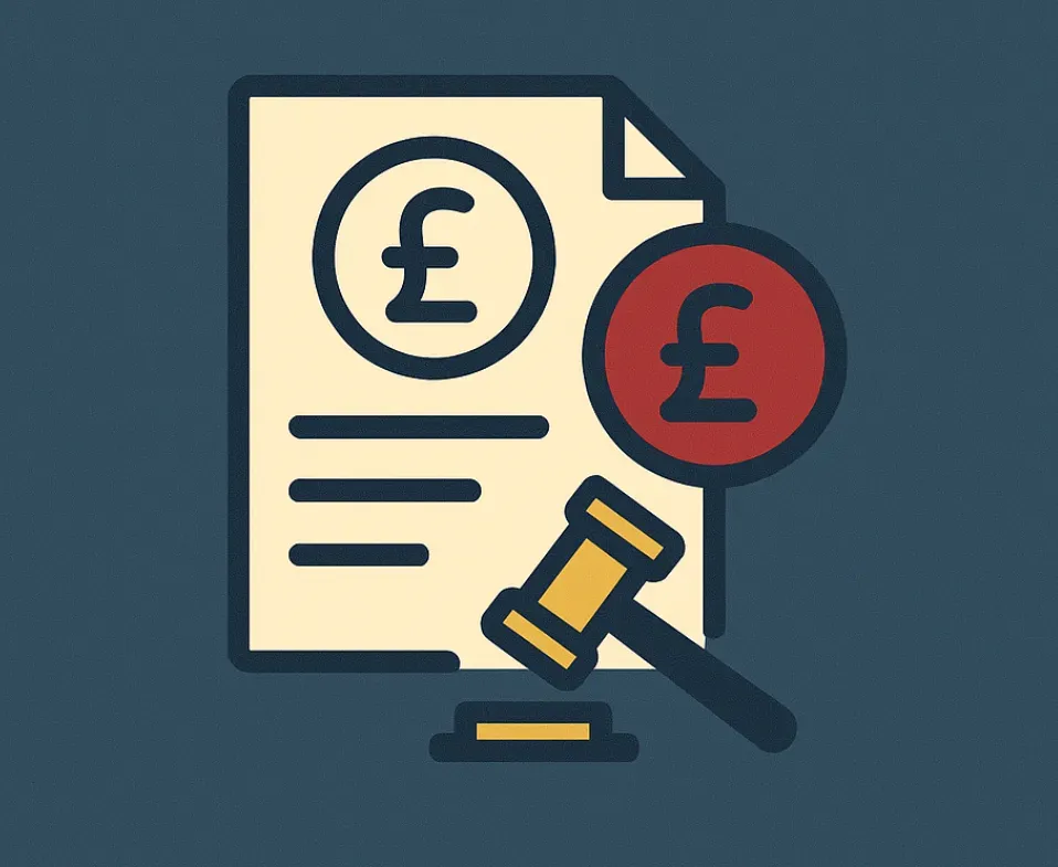 Graphic showing pound signs and a contract