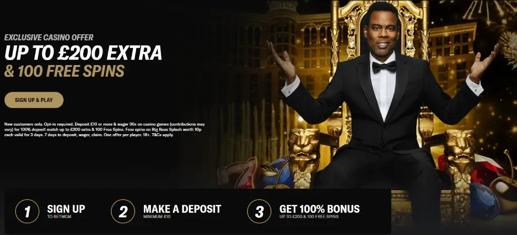 BetMGM Casino UK landing page