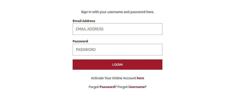 Signup screen for new players at online casinos