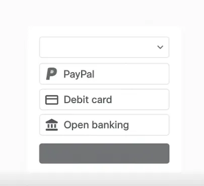 Deposit options at an online casino