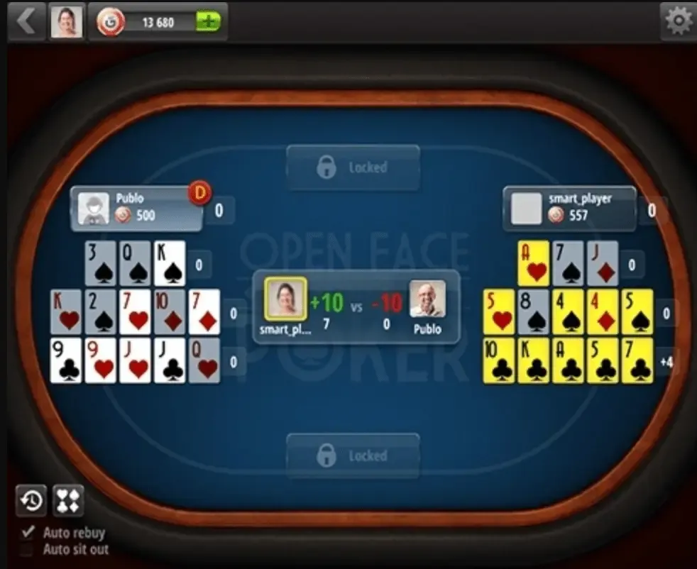 Chinese Poker at an online casino