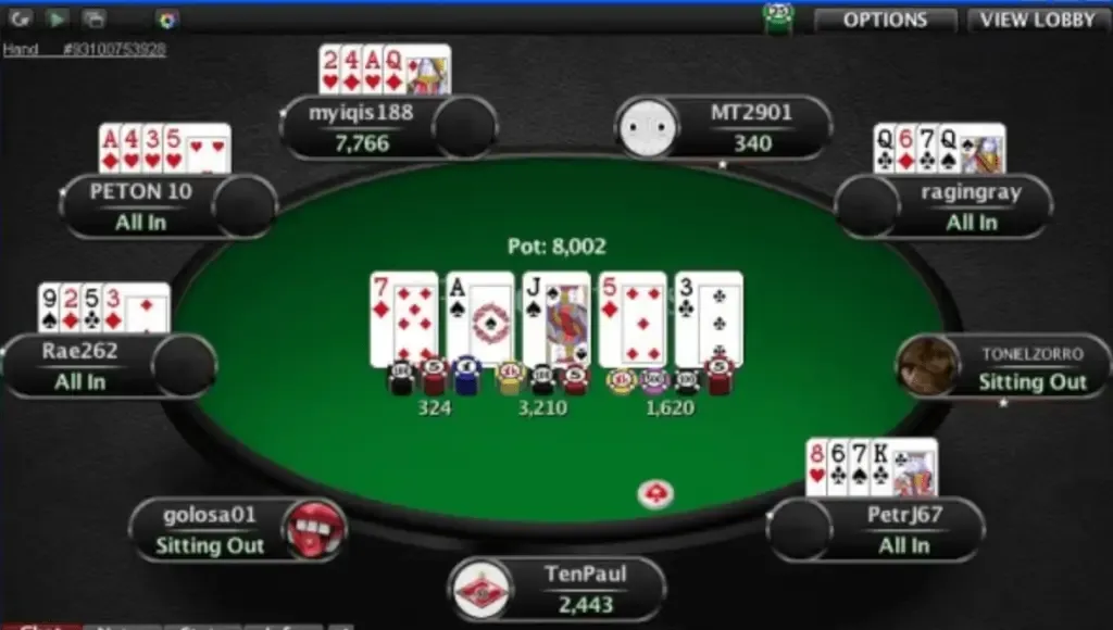 Omaha Poker at an online casino