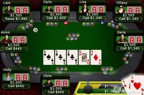 Texas Hold'Em Poker at an online casino