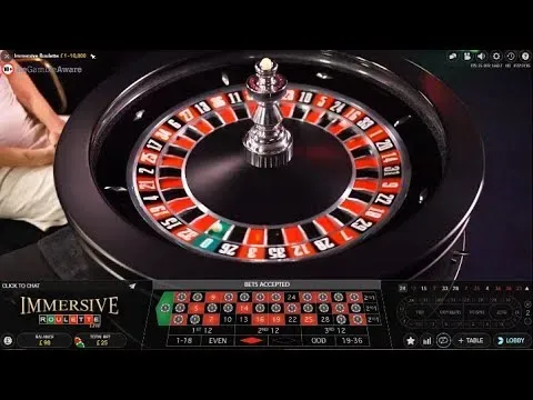 Immersive Roulette - Game photo with roulette wheel.