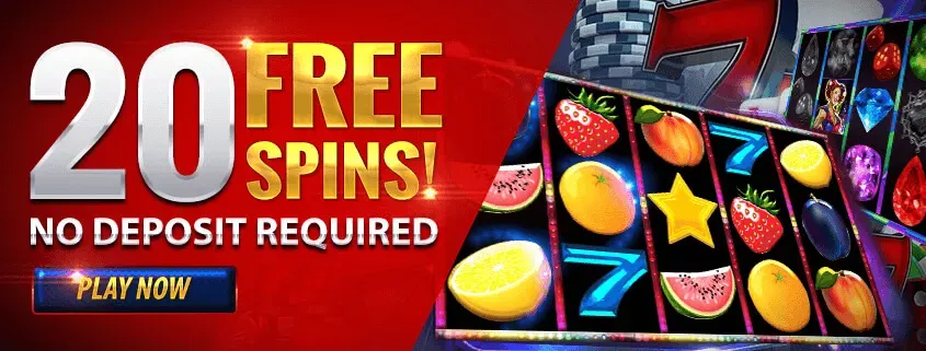 Image 144 - Banner with 20 free spins offer.