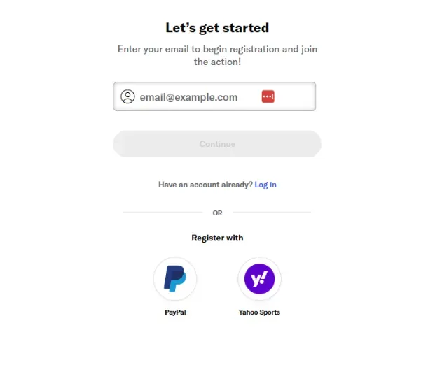 Image 160 - Registration page with email input.
