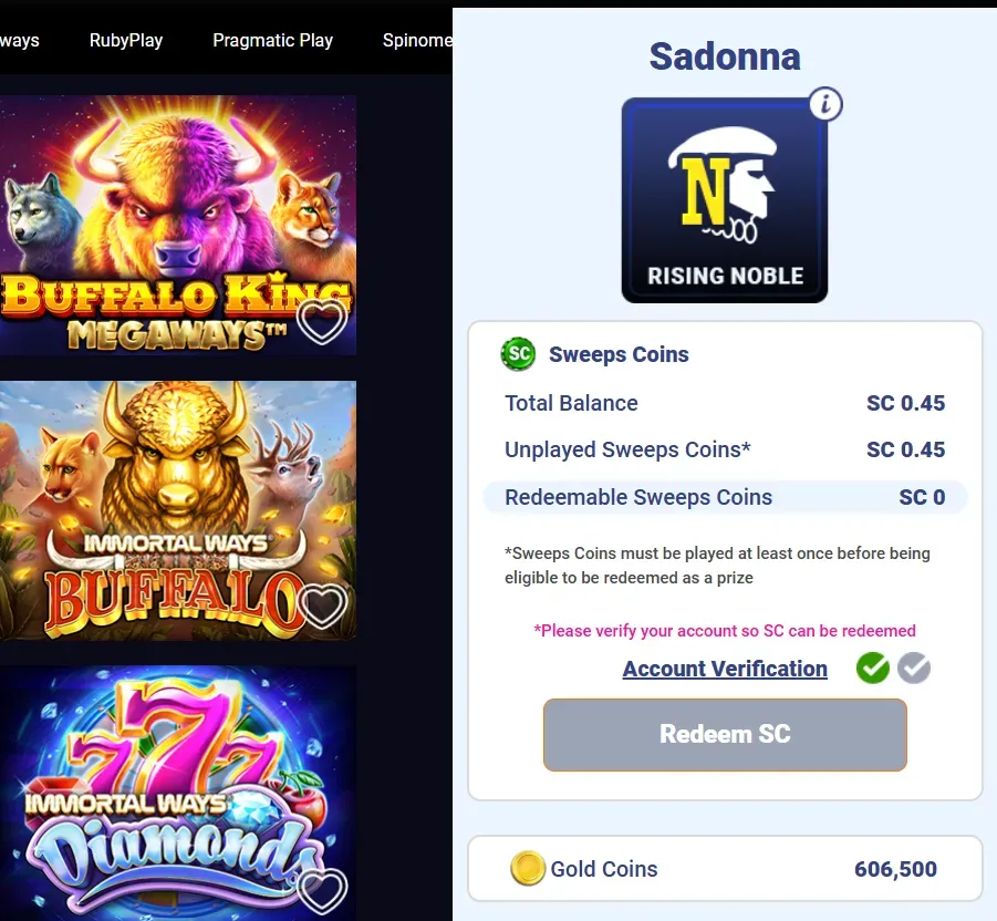 Sadonna - Avatar with Rising Noble logo.