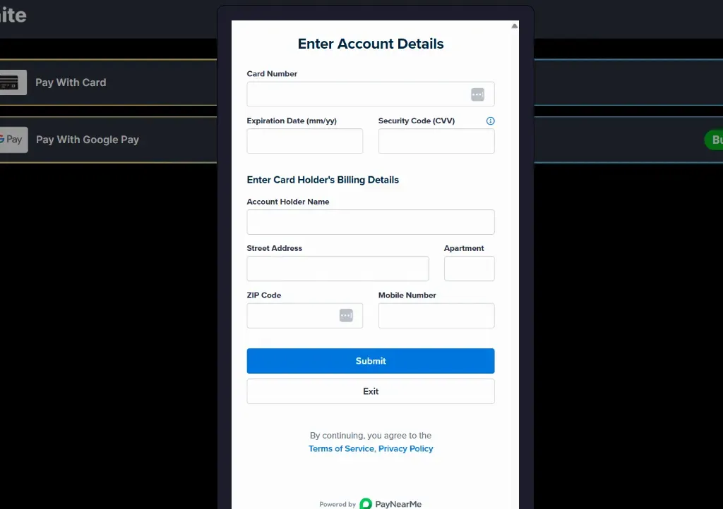 Image 179 - Screenshot with payment details form.
