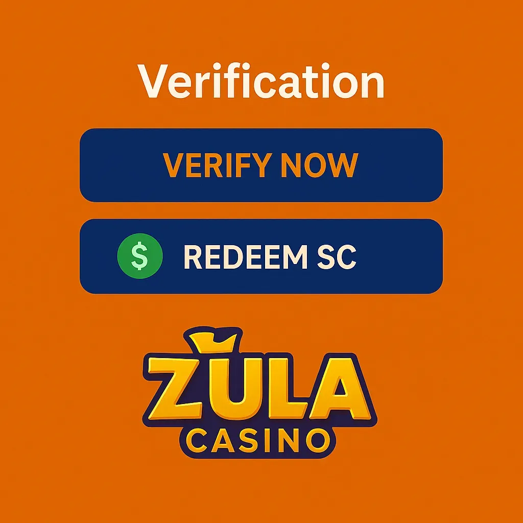 Zula Casino - Banner with verification options.
