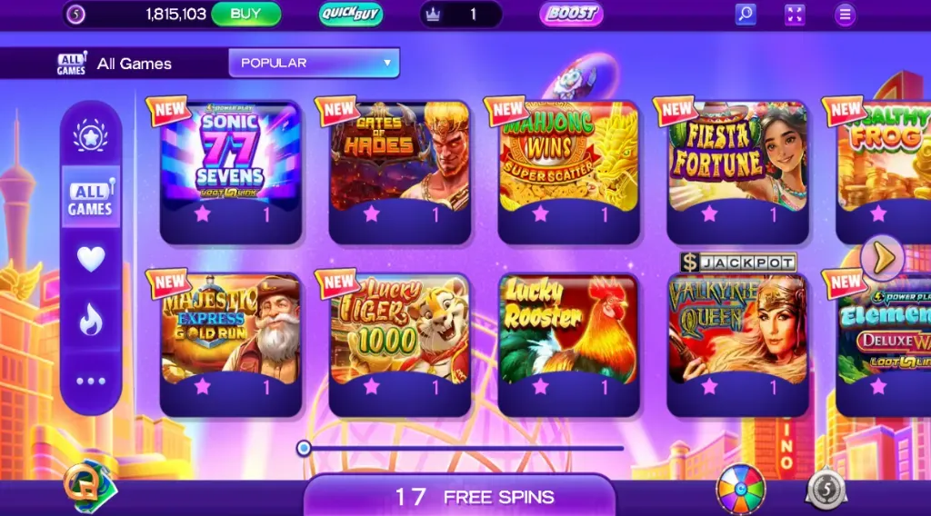 Image 50 - Game selection banner with vibrant slots.