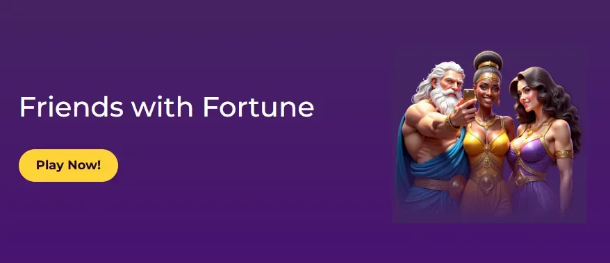 Friends with Fortune - Banner with characters.