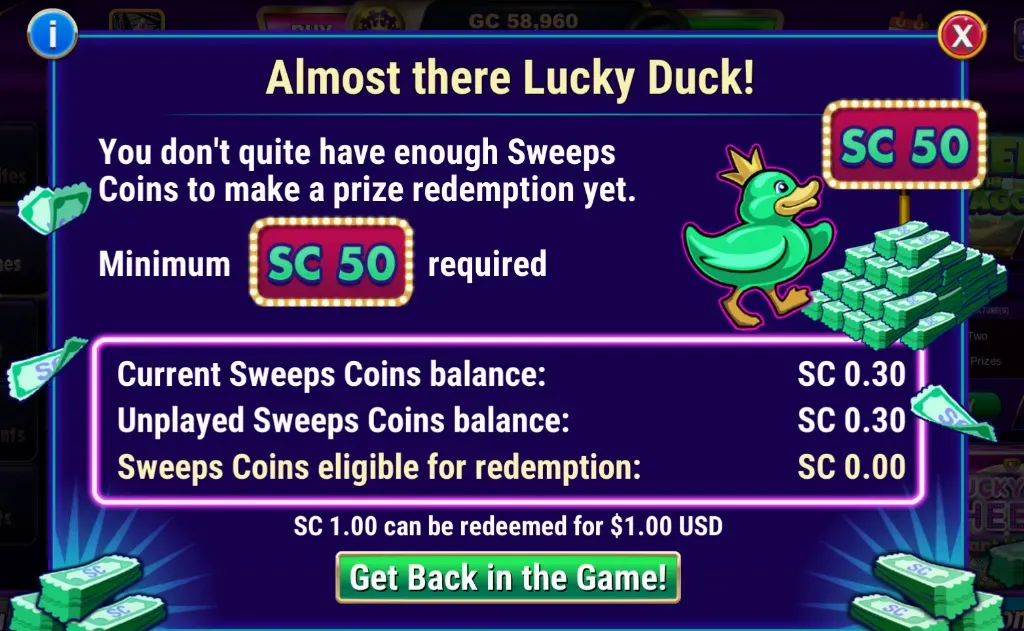 Image 81 - Banner with Lucky Duck and coins.