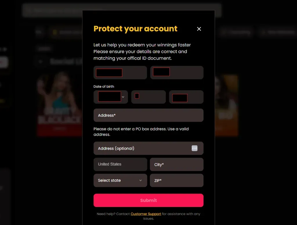 Image 97 - Screenshot with account details form.