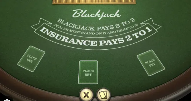 European Blackjack Table - Product photo with betting layout.