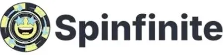 Spinfinite - Logo with colorful gaming elements.