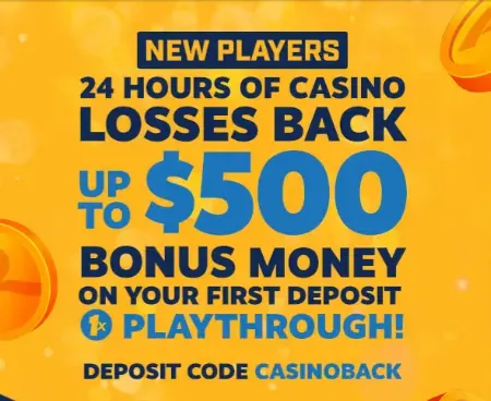 Casino Welcome Offer - Banner with bonus details