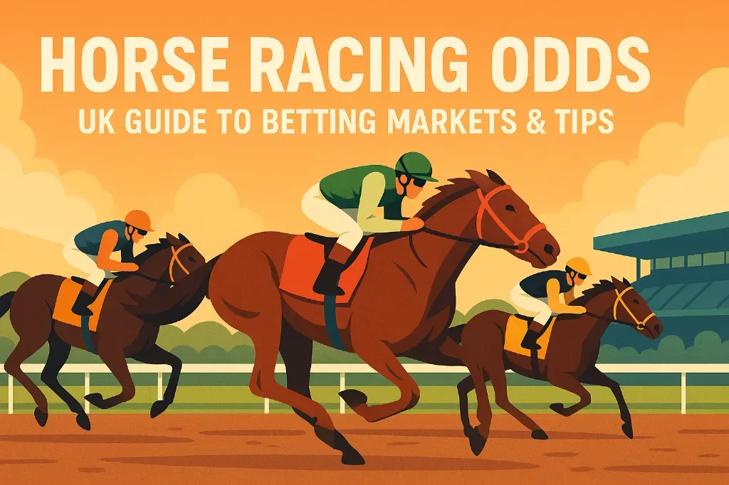 Horse Racing Odds - Banner with racing horses.