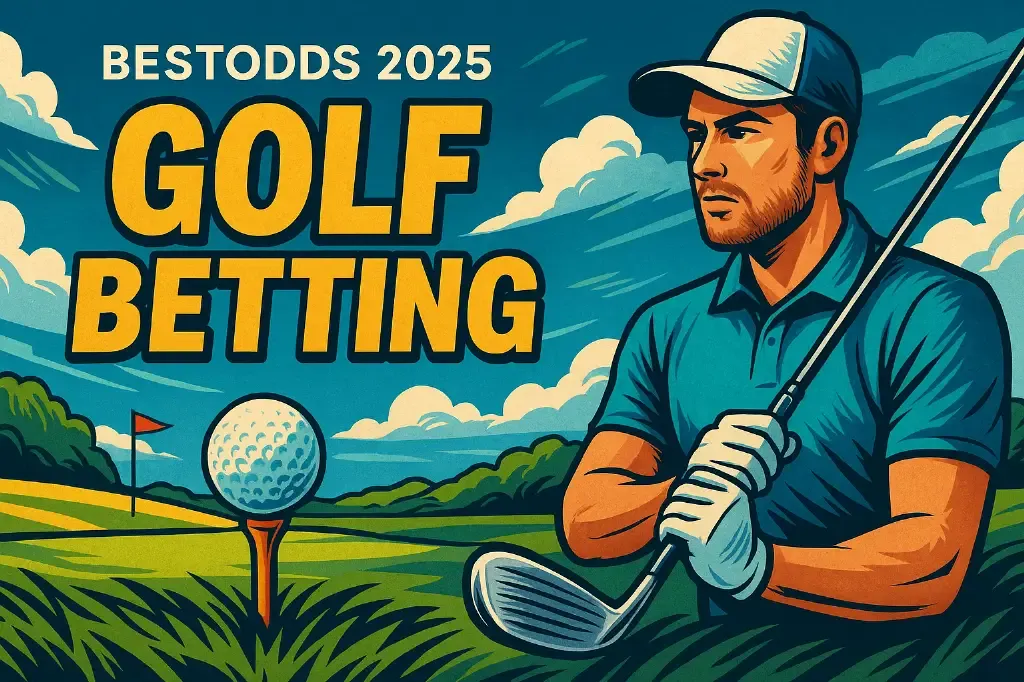 Banner with golf betting theme.