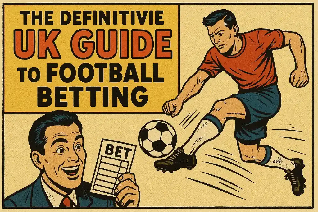 Banner with football betting guide.
