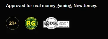 US Licensed Casino - Banner with approval seals.