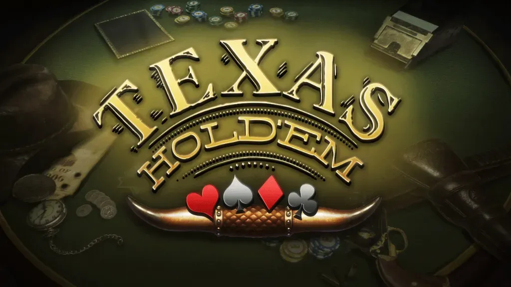 Texas Hold'em - Logo with poker elements.