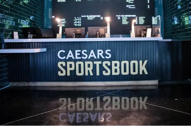 Caesars - Sportsbook photo with betting counter.