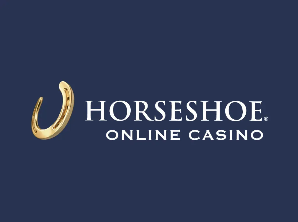 Horseshoe - Logo with gold horseshoe icon.