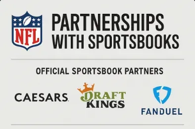 NFL - Banner with sportsbook partnerships logos.