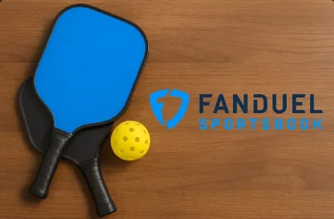 FanDuel - Product photo with pickleball paddles and ball.
