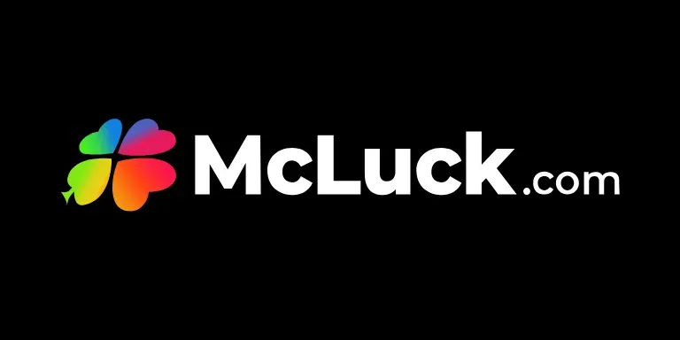McLuck - Logo with colorful clover design.
