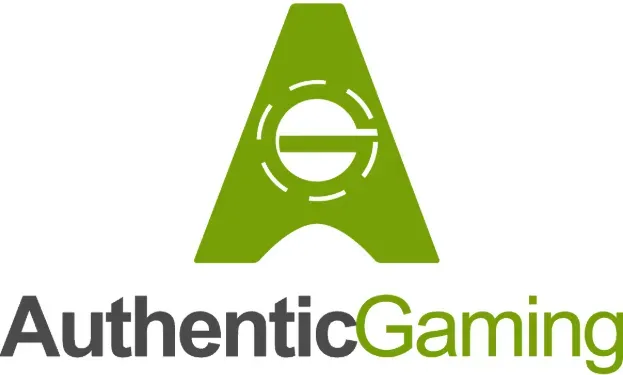 AuthenticGaming - Logo with green and gray design.
