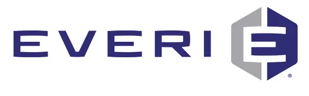 Everi - Logo with blue and gray design.