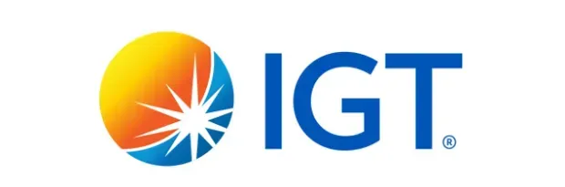 IGT - Logo with a sunburst design.