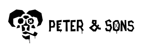 Peter & Sons - Logo with a skull design.