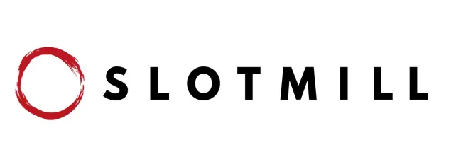 Slotmill - Logo with red circle design.