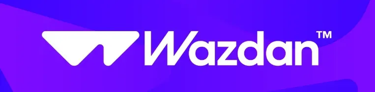 Wazdan - Logo with a purple background.