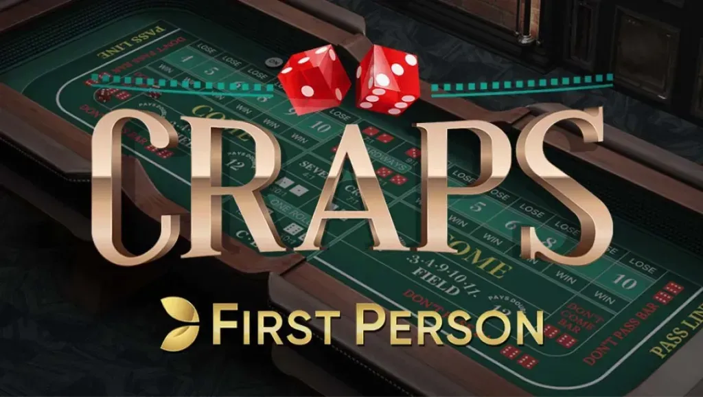 Craps - Game Banner with dice and table layout.