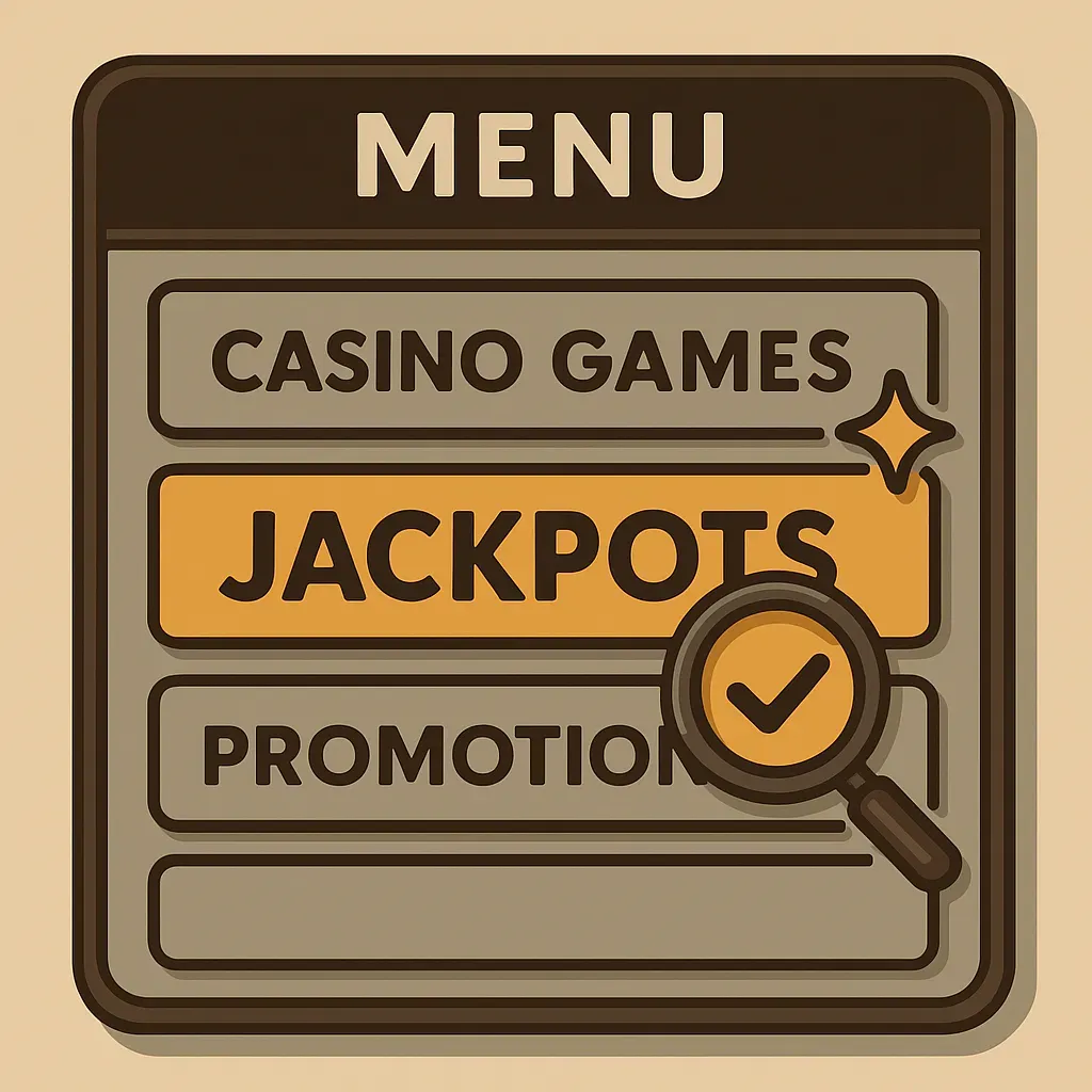 Image 267 - Menu graphic with jackpots highlighted.
