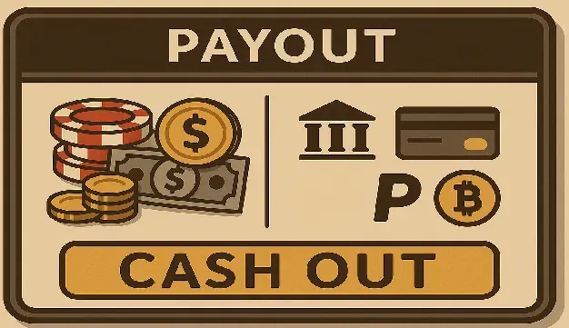 Payout - Banner with cash and payment icons.