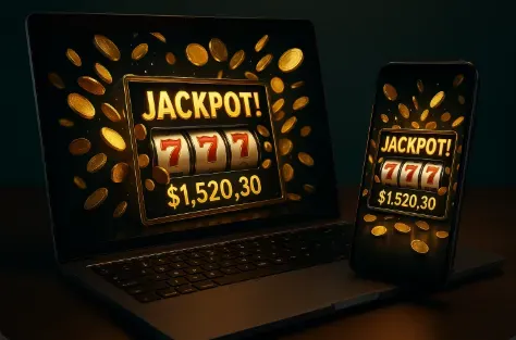 Product photo with jackpot display.