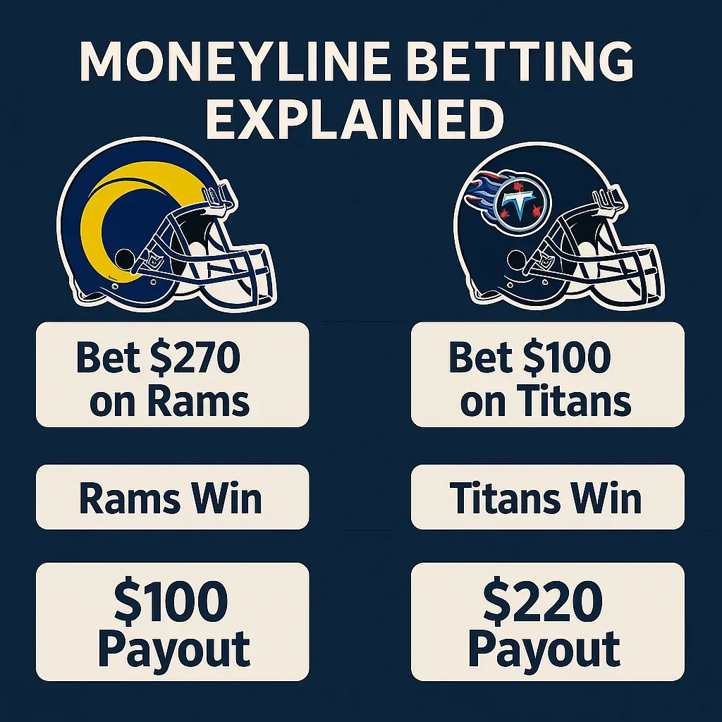 Image 58 - Infographic with moneyline betting details.