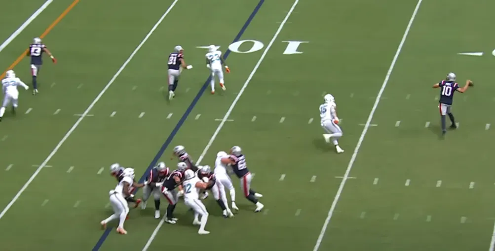 Patriots vs dolphins td pass