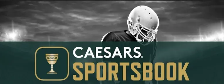 Caesars - Banner with football player silhouette.