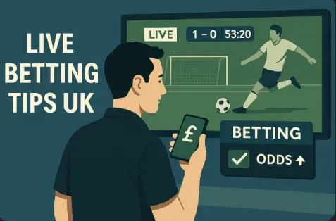 Live Betting Tips UK - Banner with betting odds.